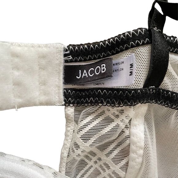 Jacob LINGERIE  Ivory Black Lace Chemise 
Padded Cups M - Picture 7 of 8